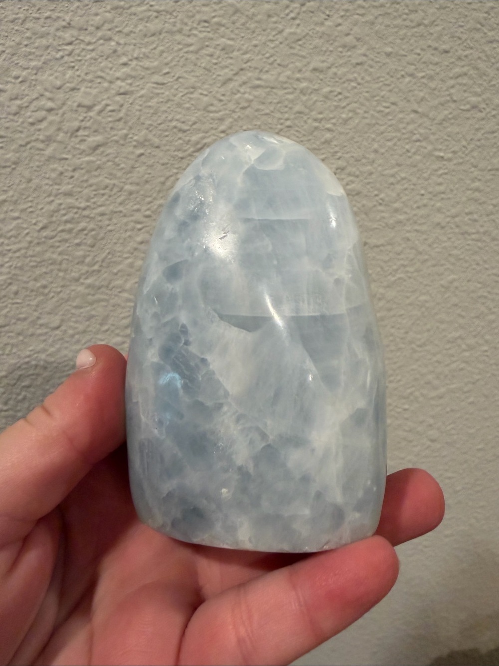 Handheld Light Blue Blue Calcite Polished Freeform / Portal